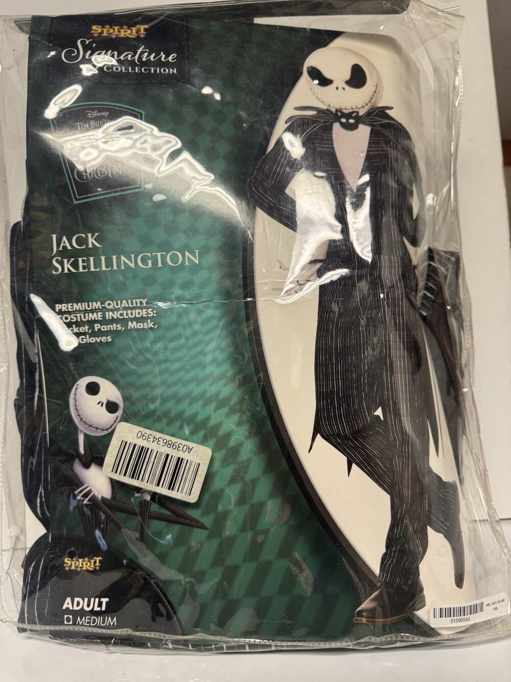 Jack Skellington Halloween Costume The Nightmare Before Christmas Adult Medium